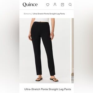 Quince Ultra Stretch Ponte straight leg pants